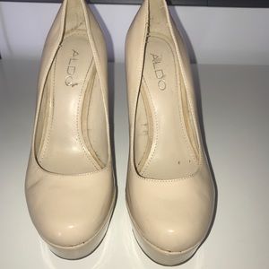 Aldo nude platform heels